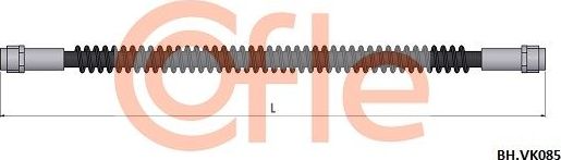 Тормозной шланг Cofle задний для Volkswagen Amarok I 2010-2026. Артикул 92.BH.VK084