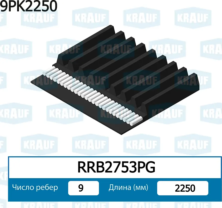Ремень поликлиновой (Krauf). Артикул RRB2753PG
