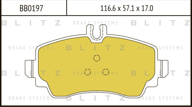 Колодки тормозные MB W168 97- перед. (Blitz). Артикул BB0197