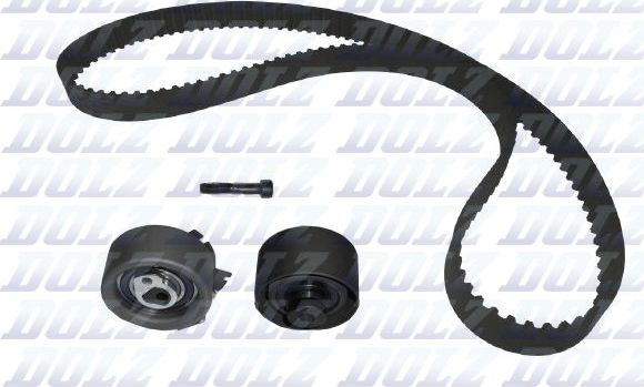 Ремень ГРМ с роликами (комплект) Dolz для Peugeot Partner I 2001-2005. Артикул SKD042