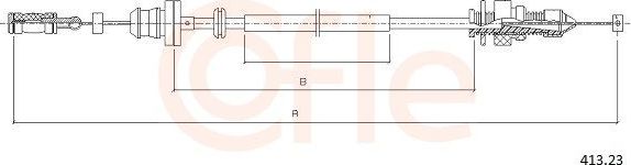 Трос газа Cofle для Fiat Punto I 1997-2000. Артикул 413.23