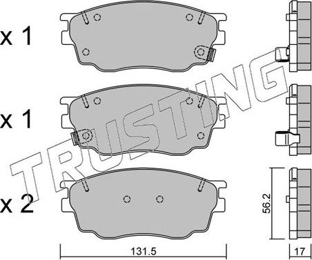 Тормозные колодки Trusting. Артикул 491.0