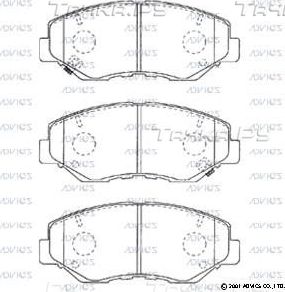Тормозные колодки Advics передние для Honda CR-V II 2001-2007. Артикул SN597P