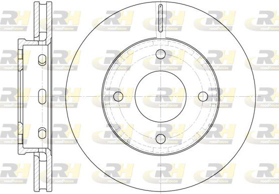 Тормозной диск RoadHouse передний для Smart Forfour I (W454) 2004-2006. Артикул 6680.10