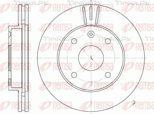Тормозной диск Remsa передний для Chevrolet Lacetti 2003-2013. Артикул 6656.10