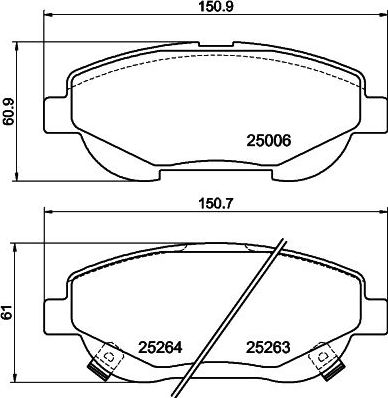 Тормозные колодки Nisshinbo. Артикул NP1158