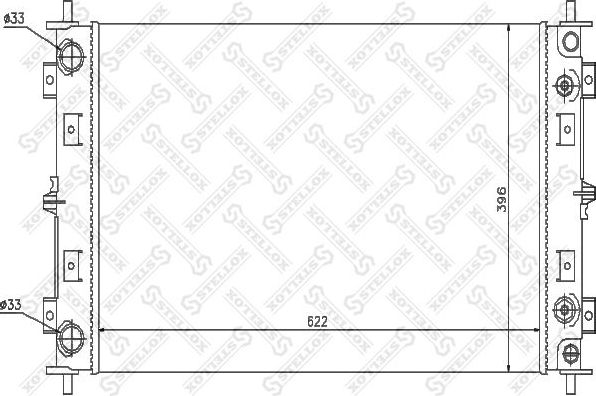 Радиатор охлаждения двигателя Stellox. Артикул 10-25610-SX