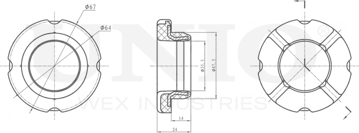 Сайлентблок подрамника (Unio). Артикул RMP-20511