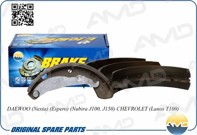 Колодки тормозные барабанные задние Daewoo Nexia/Espero 1994-/Lanos 1.5 (AMD) AMD. Артикул AMDBF229