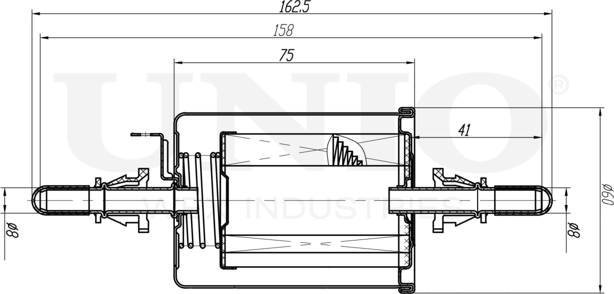Фильтр топливный (Unio). Артикул FLT-55004