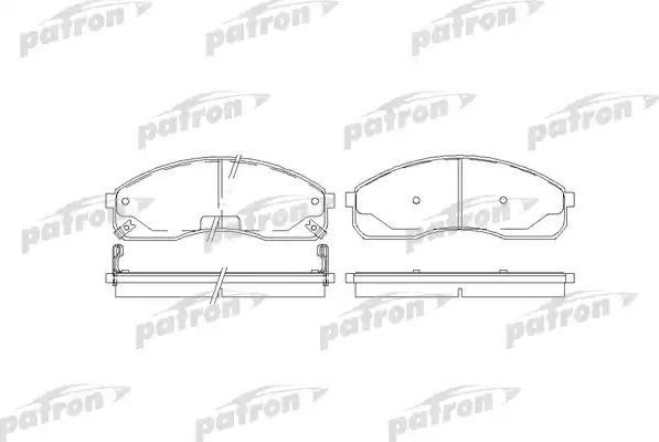 Тормозные колодки Patron передние для Kia Carnival I 1999-2003. Артикул PBP1595