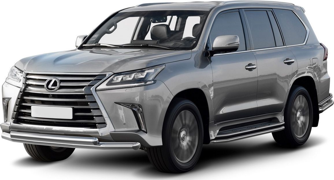Защита Rival штатных порогов d42 для Lexus LX 570 рестайлинг 2015-2026. Артикул R.3210.005