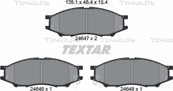 Тормозные колодки Textar. Артикул 2464701