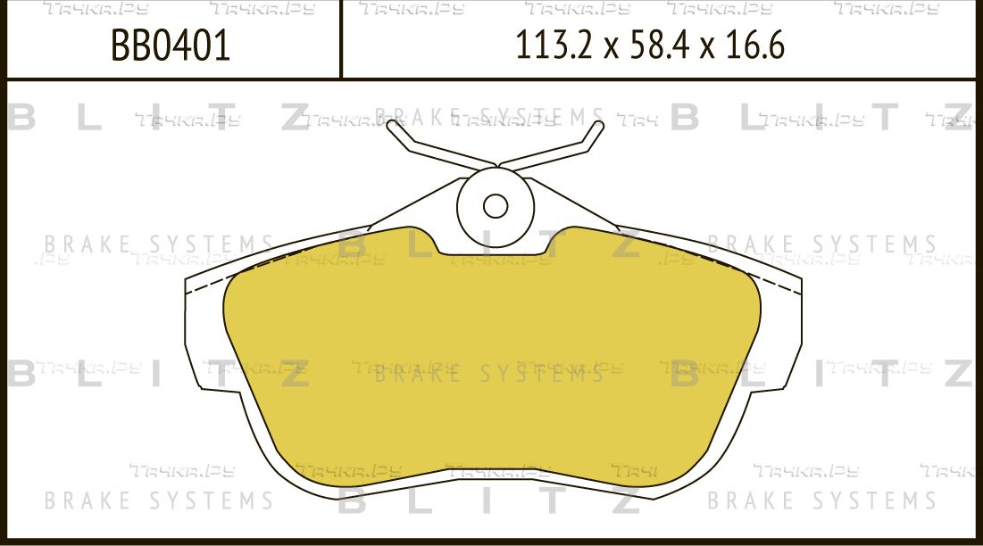 Колодки тормозные PSA JUMPER/EXPERT 07- задн. (Blitz). Артикул BB0401