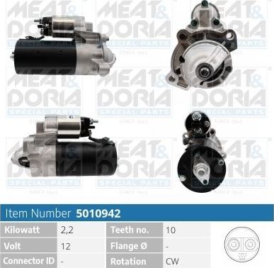Стартер Meat & Doria для Volvo XC90 I 2002-2014. Артикул 5010942
