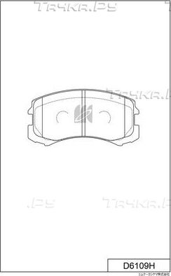 Тормозные колодки MK Kashiyama передние для Mitsubishi Space Runner II 2000-2002. Артикул D6109H