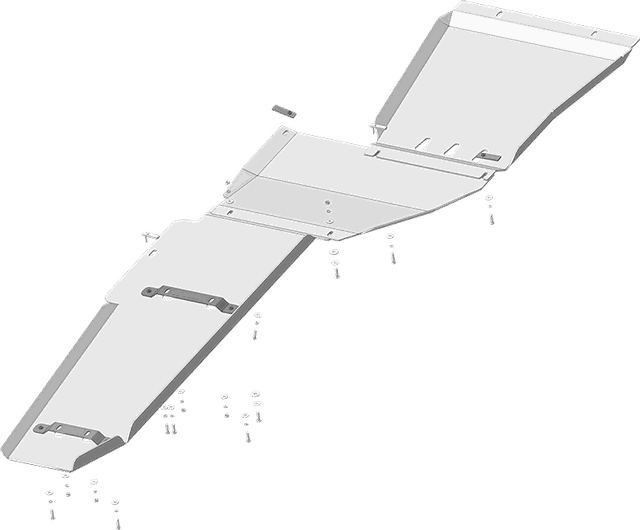 Защита алюминиевая Мотодор для раздаточной коробки, КПП, бака Ford F-Series F-150 Raptor Raptor SuperCab 2010-2017. Артикул 30706
