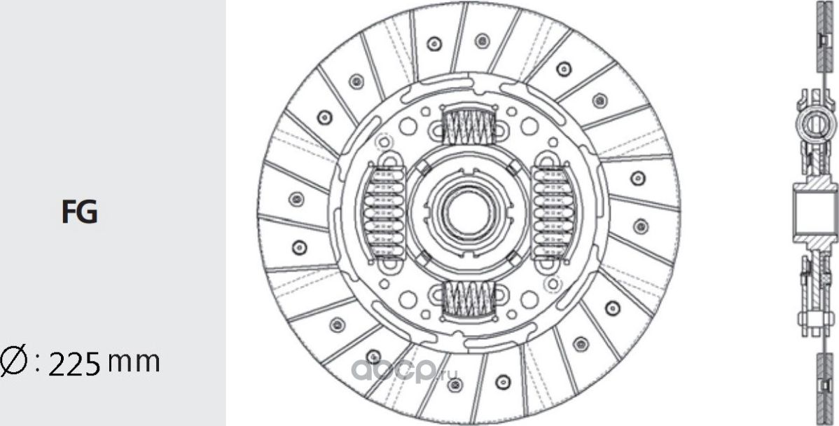 Диск сцепления (Valeo). Артикул SB03