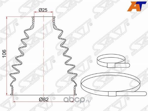Пыльник шруса наружный  FR NISSAN TEANA J32 2 хом (SAT). Артикул TC114