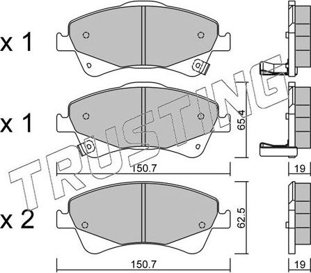 Тормозные колодки Trusting. Артикул 895.0