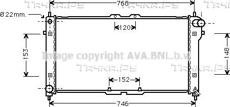 Радиатор охлаждения двигателя AVA для Mazda Xedos 6 1992-1999. Артикул MZ2073