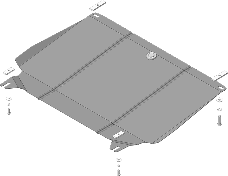 Защита Мотодор для двигателя, КПП Daewoo Gentra 2013-2026. Артикул 63002
