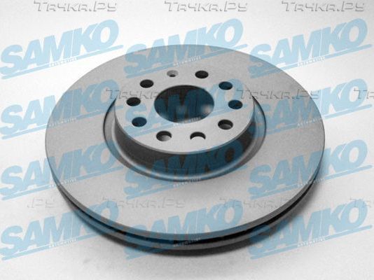 Тормозной диск Samko TOTAL COATED передний для Volkswagen Tiguan I 2007-2018. Артикул A1004VR