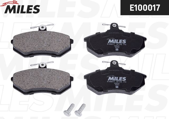 Тормозные колодки Miles (Semi-Metallic) передние для Audi 90 II (B3) 1987-1991. Артикул E100017