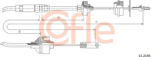 Трос сцепления Cofle для Peugeot Partner II 2008-2018. Артикул 92.11.2195