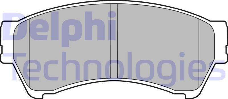 Тормозные колодки Delphi (Low-Metallic) передние для Mazda 6 II (GH) 2007-2013. Артикул LP2111