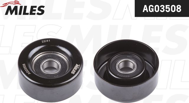 Натяжной ролик (натяжитель) приводного поликлинового ремня Miles. Артикул AG03508