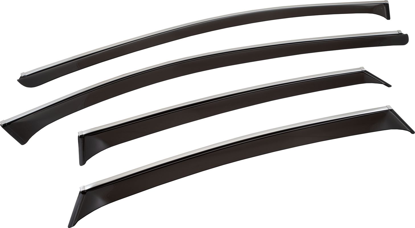 Дефлекторы Chromex для окон (c хром. молдингом) (4 шт.) FAW Besturn X80 2018-2026. Артикул CHROMEX.63027