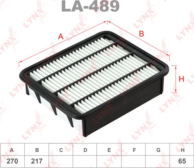 Воздушный фильтр LYNXauto для Toyota Land Cruiser Prado 150 2015-2026. Артикул LA-489