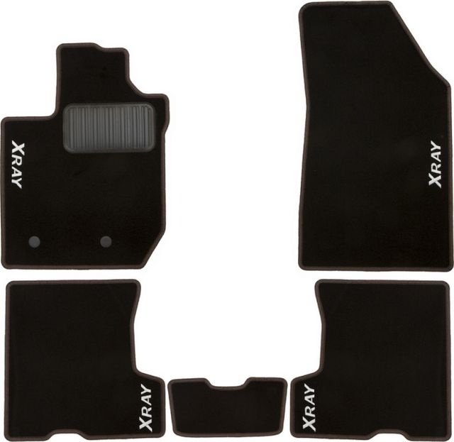 Коврики Klever Premium для салона Lada Xray (без вещевого ящика) 2016-2026. Цвет Сандал. Артикул KVR00.052.035.01200kv