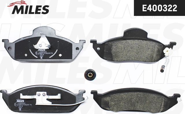 Тормозные колодки Miles (Low-Metallic). Артикул E400322