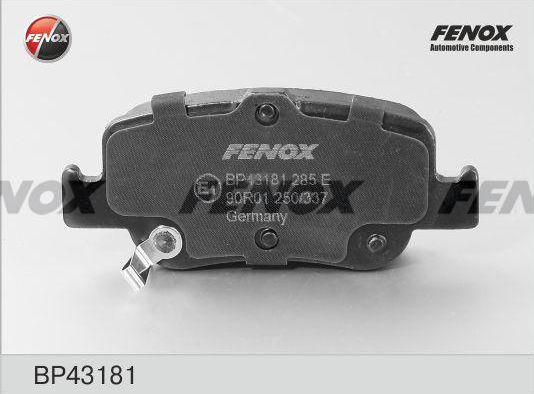 Тормозные колодки Fenox. Артикул BP43181