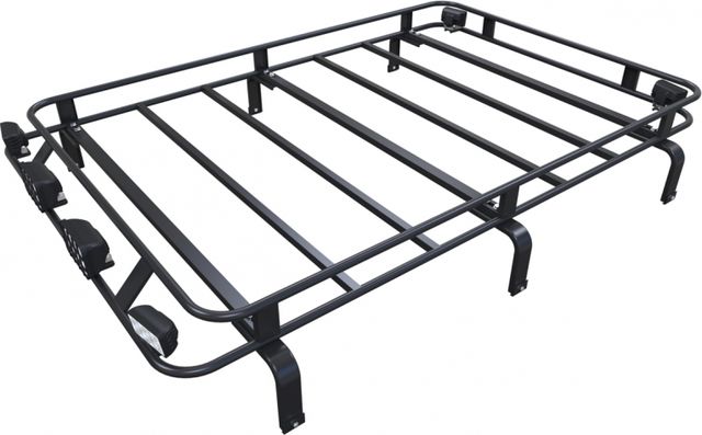 Багажник экспедиционный Podgotoffka 2150x1400x150 с креплениями на водостоки для Land Rover Discovery II 1989-2004. Артикул PGT-B.28.02