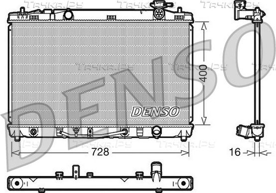 Радиатор охлаждения двигателя Denso (алюминий). Артикул DRM50041