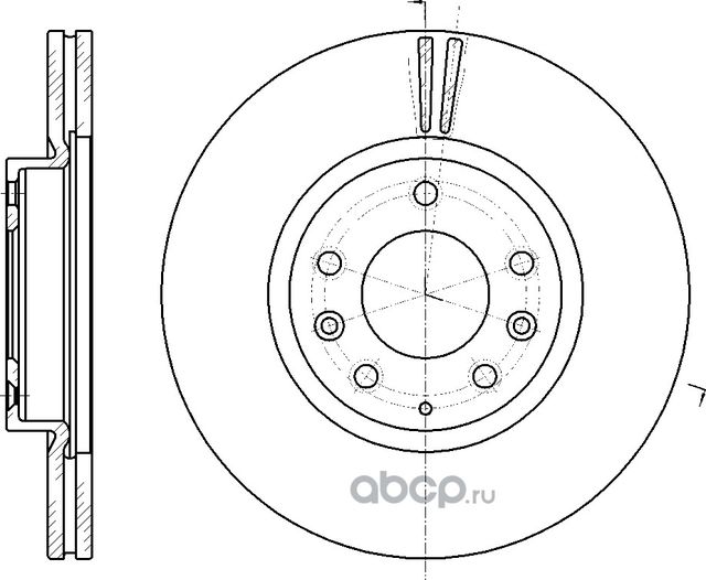 Диск тормозной вентилируемый (G-Brake). Артикул GR20917