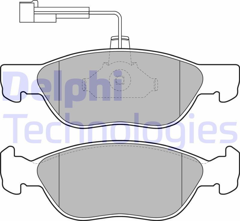 Тормозные колодки Delphi (Low-Metallic). Артикул LP1586