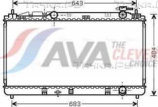 Радиатор охлаждения двигателя AVA ** CLEVER FIT **. Артикул TO2598