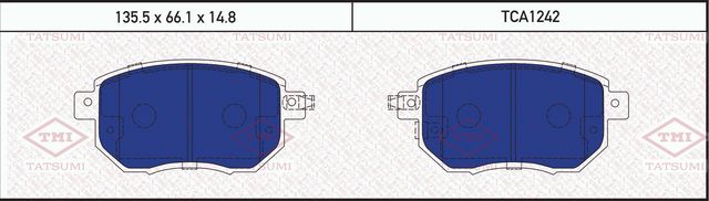 Колодки тормозные INFINITI FX35/FX45 03- перед. (Tatsumi). Артикул TCA1242