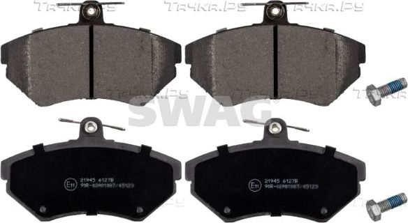 Тормозные колодки SWAG передние для Audi A4 I (B5) 1994-2001. Артикул 30 91 6336