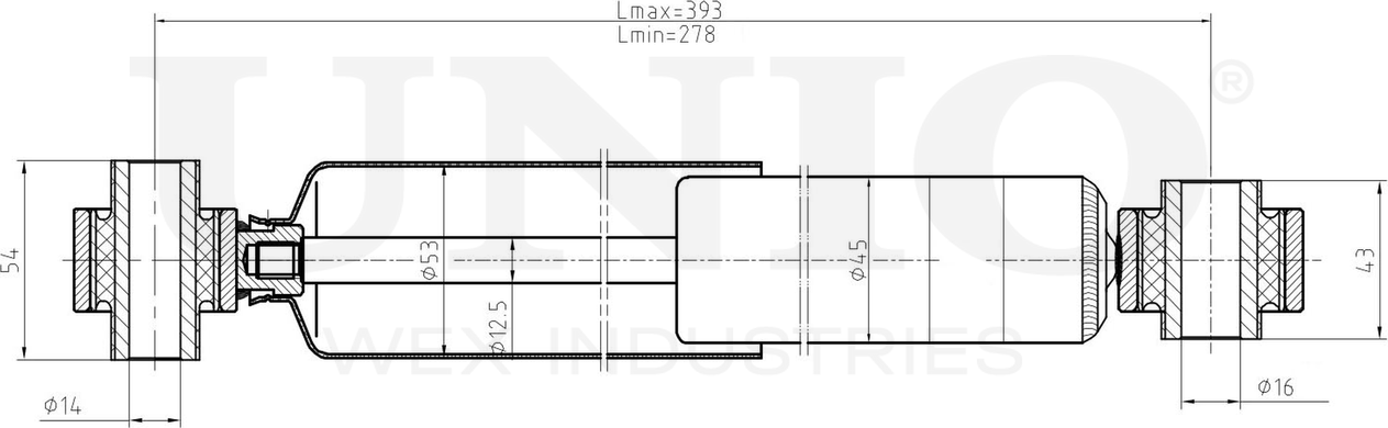 Амортизатор подвески (Unio). Артикул SAB-10695