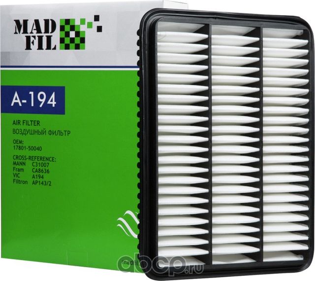 Фильтр воздушный Madfil Toyota A-194 Madfil. Артикул А194