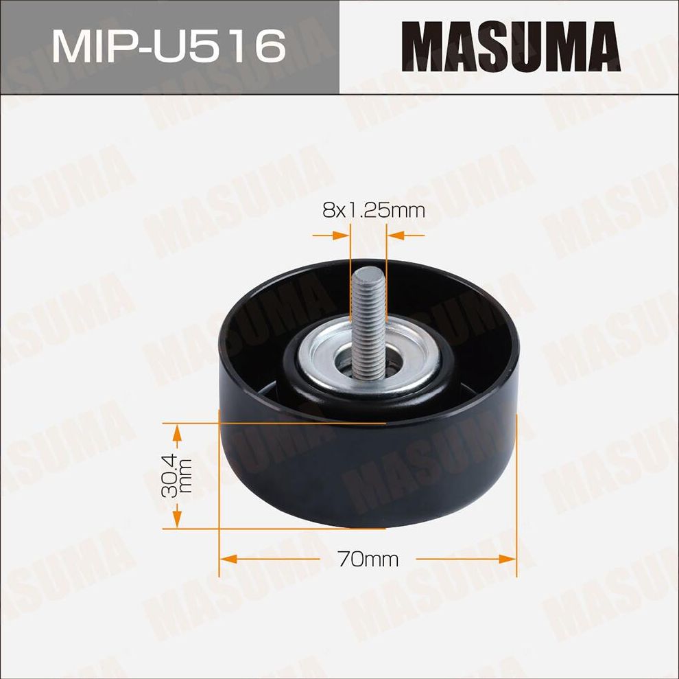 Ролик обводной ремня привода навесного оборудования, A24XE, LE5, A20NHT (Masuma). Артикул MIPU516