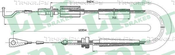 Трос газа LPR для Volkswagen Transporter T4 1992-2003. Артикул C0030A