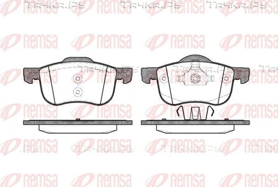 Тормозные колодки Remsa передние для Volvo XC90 I 2002-2006. Артикул 0713.00