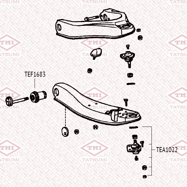 Сайлентблок нижнего рычага | перед прав/лев | (Tatsumi). Артикул TEF1683