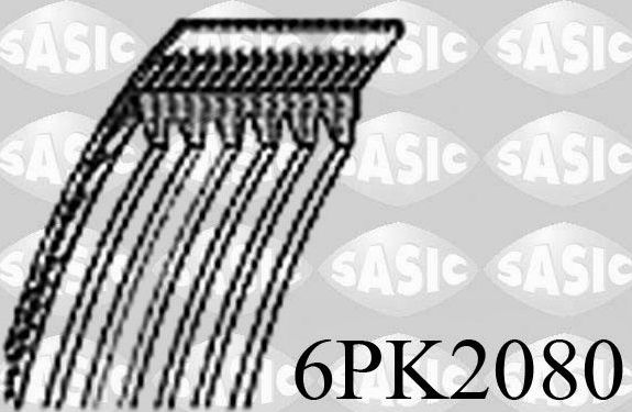 Приводной ремень поликлиновой Sasic. Артикул 6PK2080